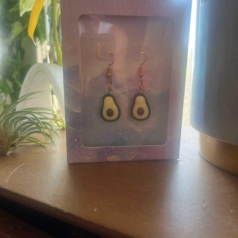 Handmade Avocado Earrings